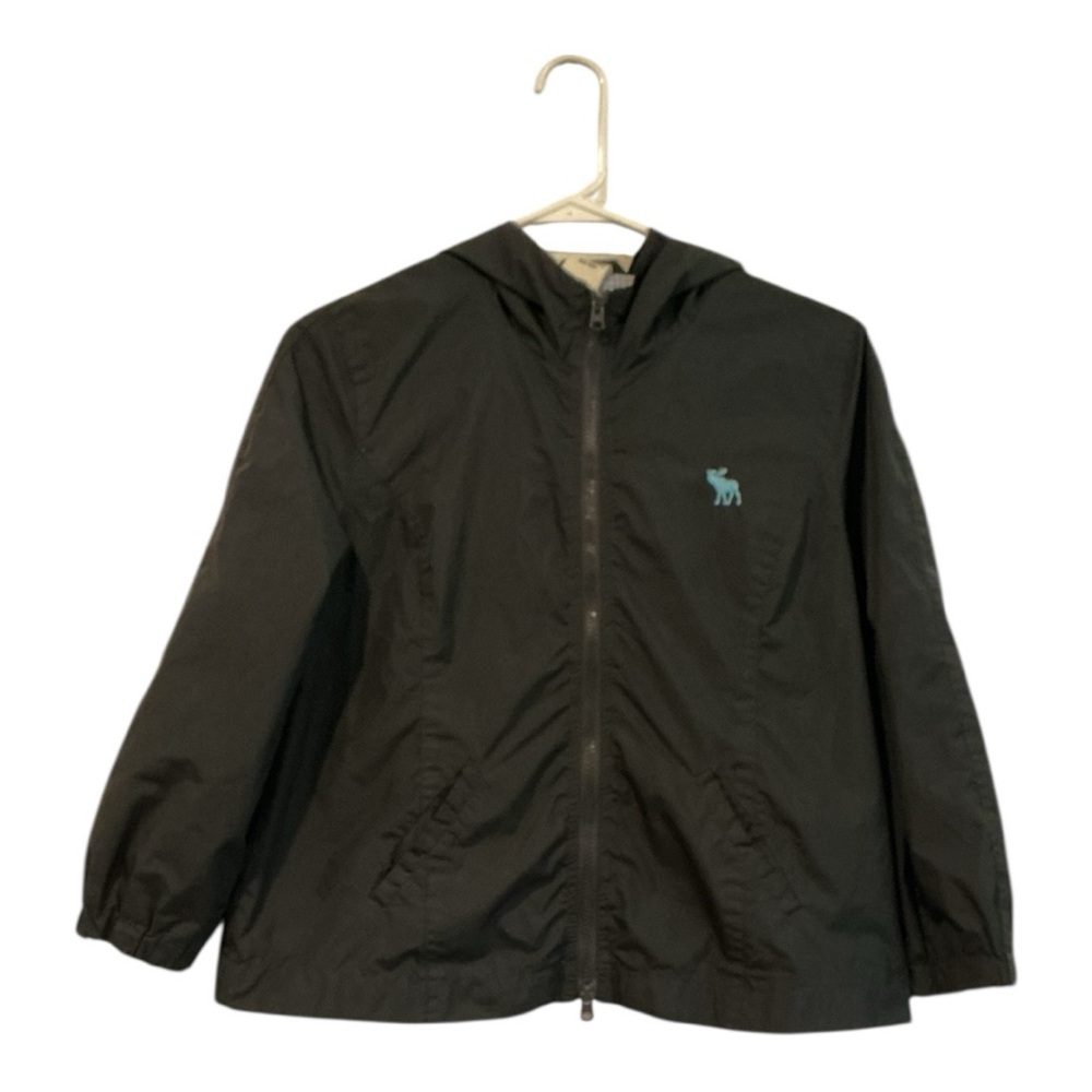 Abercrombie & Fitch Boys Hooded Zip Jacket Dark Olive Green Size XL (Youth)
